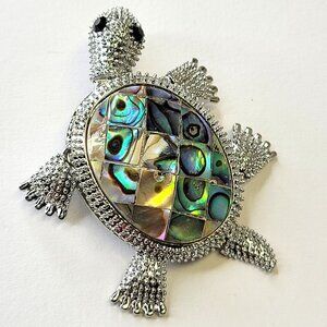 Sea Turtle Brooch AND Pendant ABalone Turtle Brooch